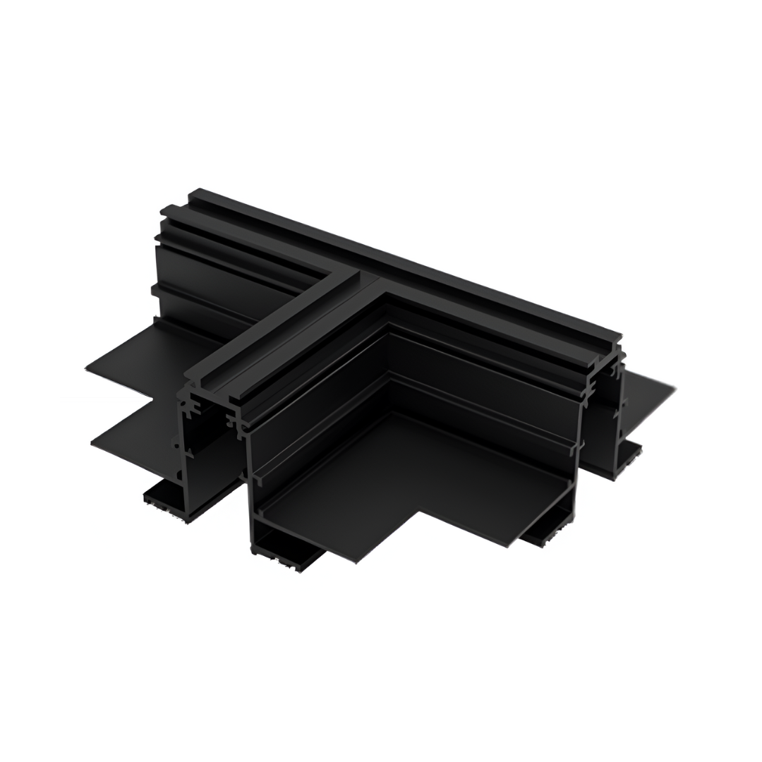 ACCESORIO DE INTERCONEXION DE INCRUSTAR TIPO T PARA 3 LINEAS PARA RIELES MAGNETICOS CONSTRULITA | CONECTOR T (EMPOTRAR)