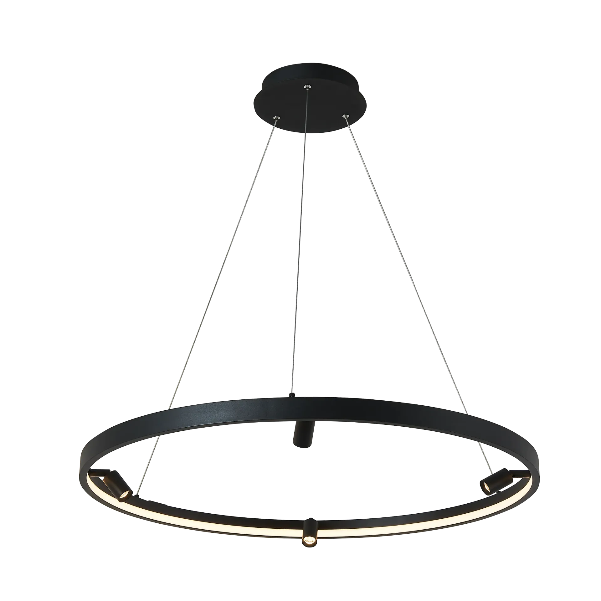 COLGANTE DIMERIZABLE TIPO ARO 80 CMS DIAMETRO LED 42W LUZ CÁLIDA 3000K | CURAZAO PENSIL N