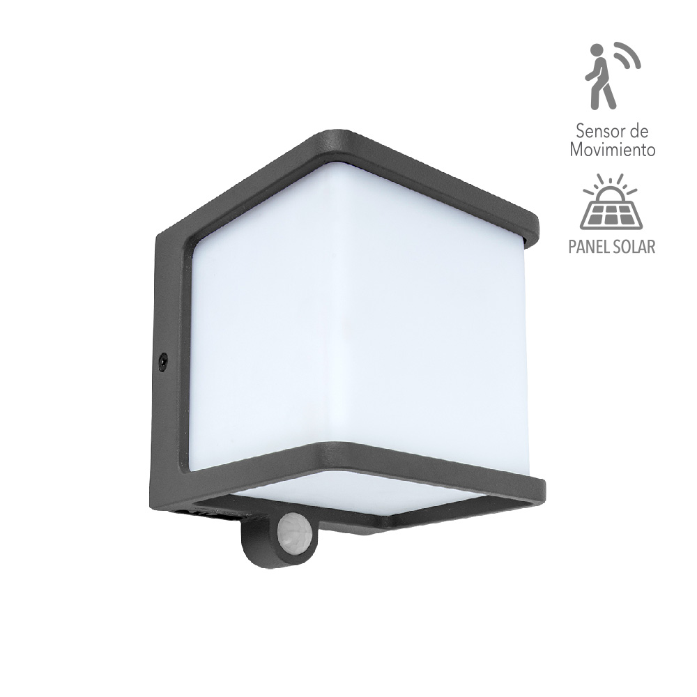 APLIQUE DE PARED SOLAR 7,5W LUZ CÁLIDA 3000K | PERDITA