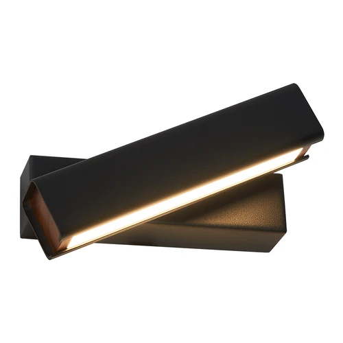 APLIQUE DE PARED NEGRO/MADERA LED 8W LUZ CÁLIDA 3000K | MADEIRA MURO NM